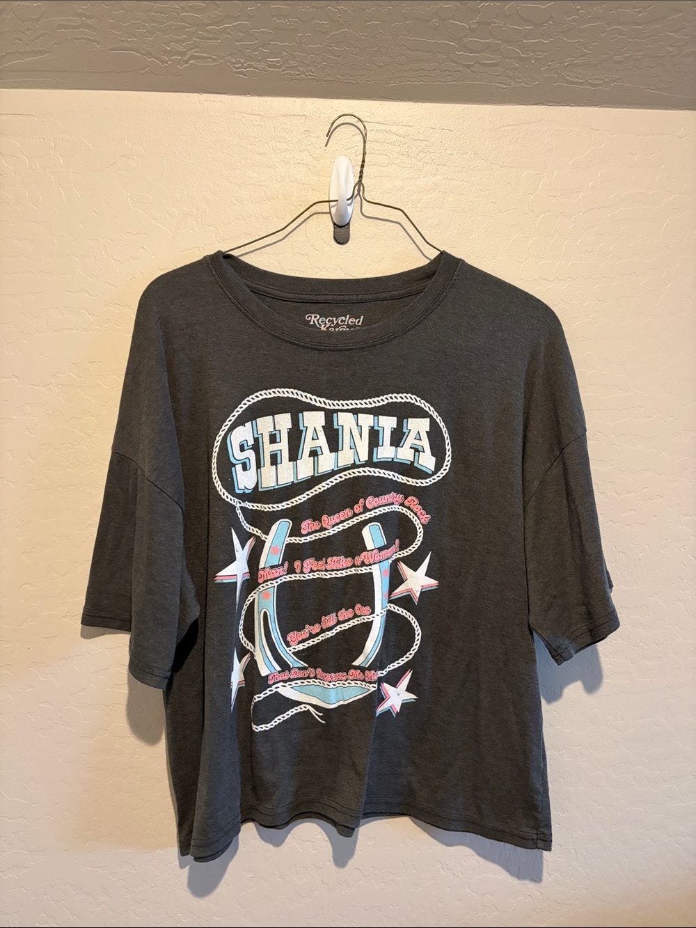 NWOT Recycled Karma Shania Graphic Tee - Black with Mint & Pink Accents